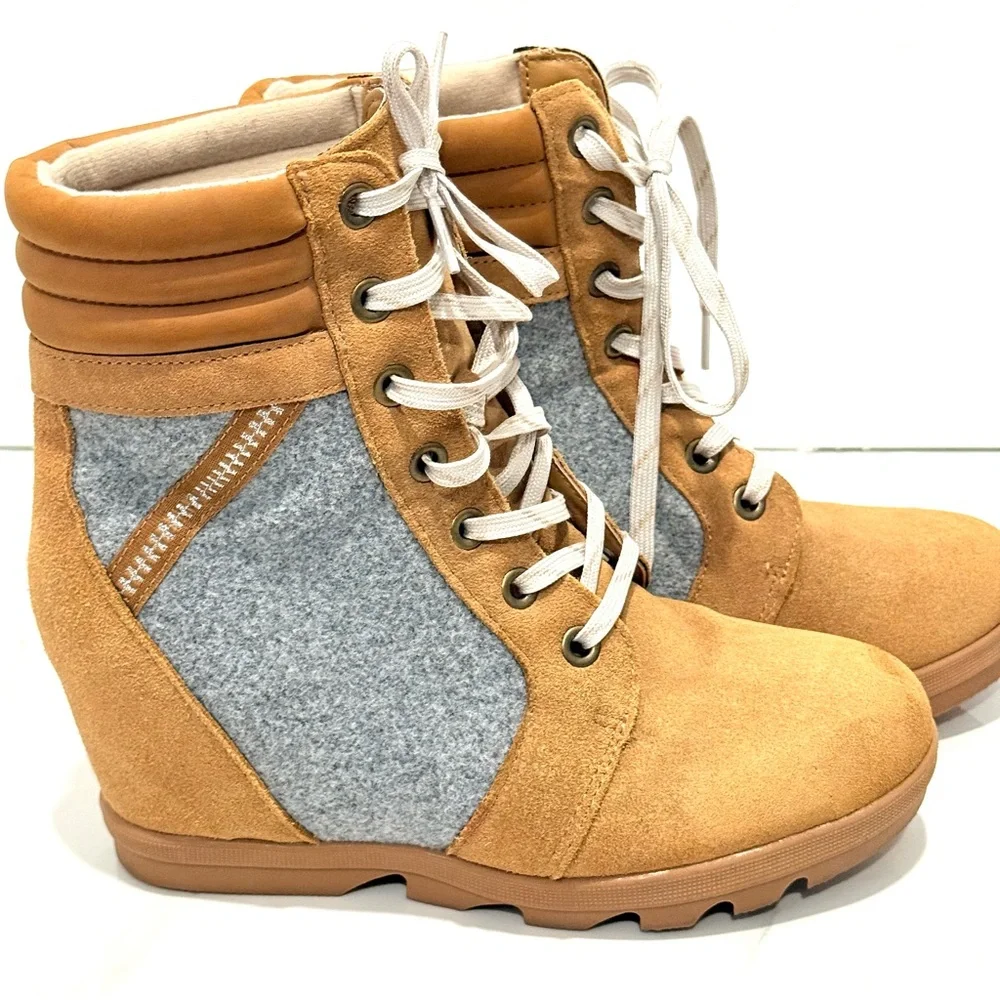 Serra women's lace-up wedge urban chic boots‎ 10
